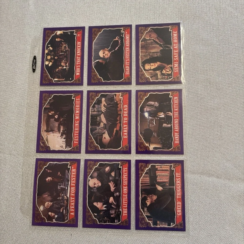 The Addams Family Topps Trading‎ Card Set 99 Cards 11 Stickers Wednesday Addams